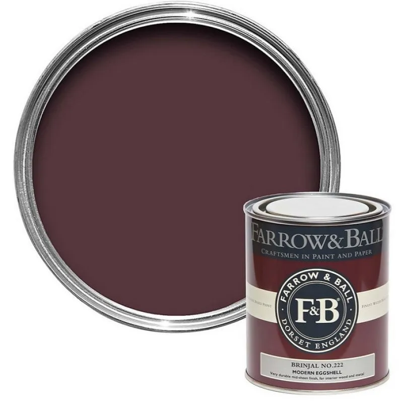Farrow & Ball Modern Eggshell, Brinjal No. 222, Modern Eggshell Paint