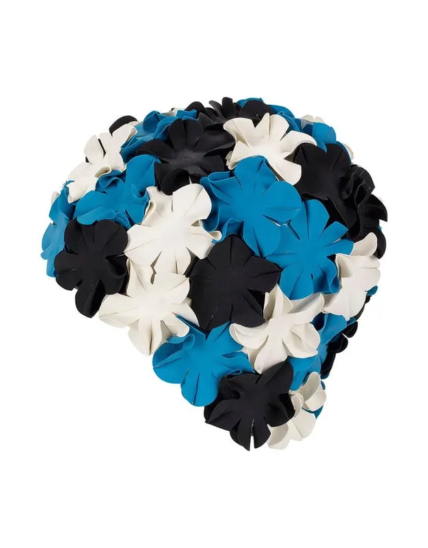 Fashy Flower Bathing Cap Blue One Size unisex