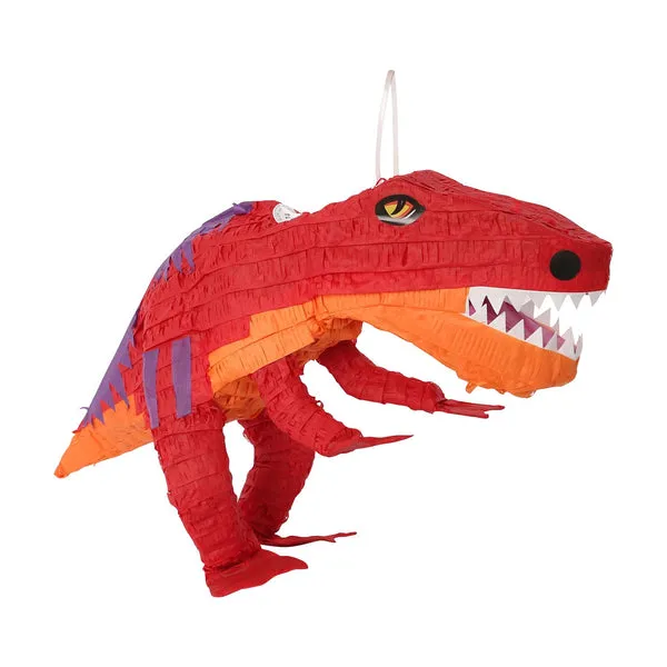Fax Potato Large T-Rex Pinata & Blindfold Set - Red