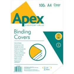 Fellowes Apex Clear Lightweight Pvc A4 Covers (100 Pack)