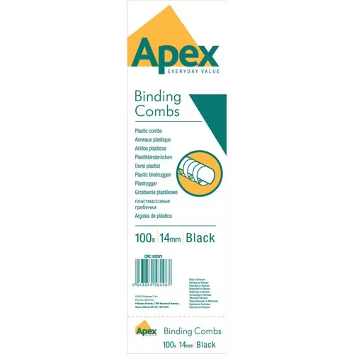 Fellowes Apex (14mm) Plastic Binding Comb - 6202101