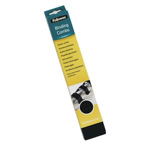Fellowes Black A4 Binding Combs 16mm (100 Pack)