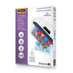 Fellowes Laminating Pouches 80 Micron A4 [Pack 100] - 53061