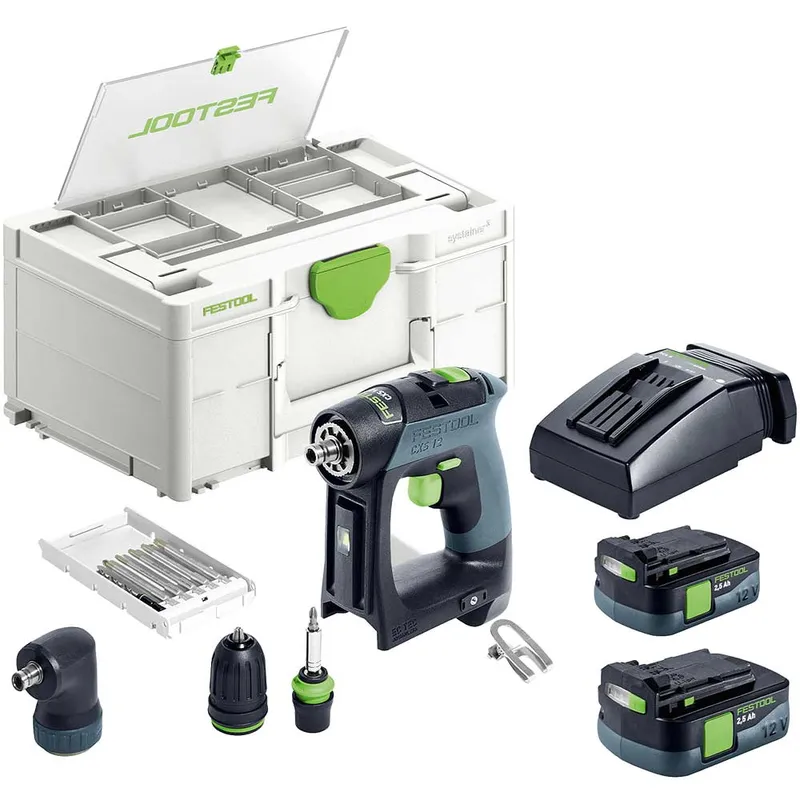 Festool - 586867 12v Cordless Drill Kit cxs 12 2,5-Set