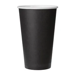 Fiesta Recyclable Coffee Cups Single Wall Black 16oz (1000 Pack)
