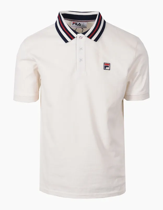 Men's Fila Achille Polo Gardenia - White - Size: Size xl