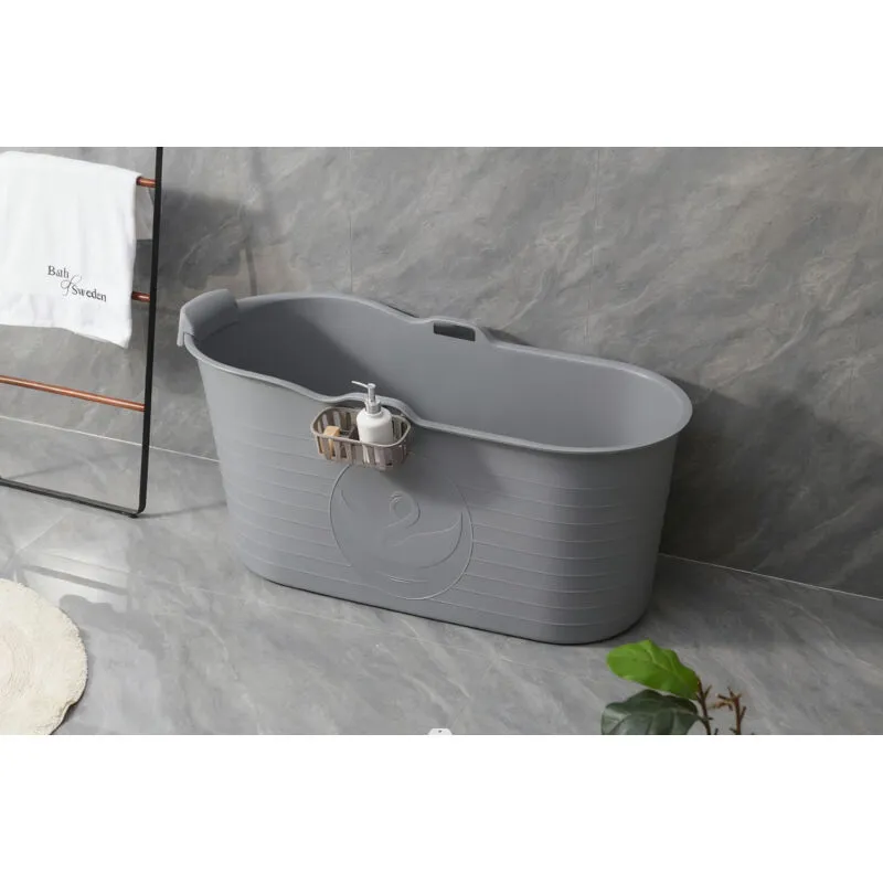 Fimous - Bathtub Adults Freestanding Bath for Hot Bath and Ice Bath for Small Bathroom Grey