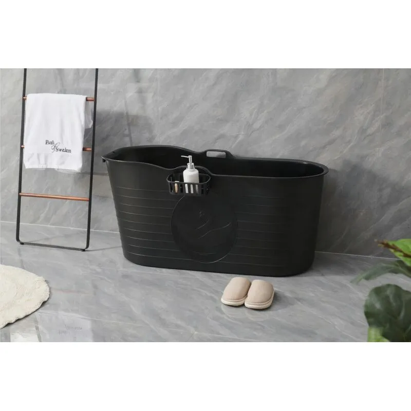 Fimous - Bathtub Adults Freestanding Bath for Hot Bath and Ice Bath for Small Bathroom Black