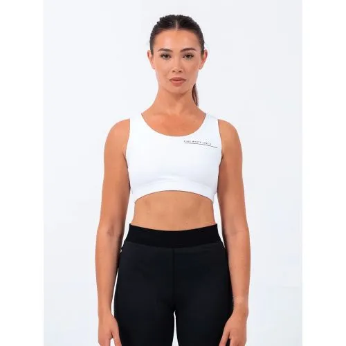 Fine White Line Womens White Aquila Sports Bra - White