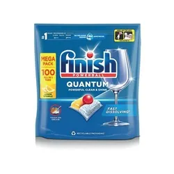 Finish Quantum All in One Dishwasher Tablets Lemon (Pack 100)