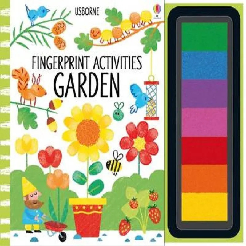 Fiona Watt Fingerprint Activities Garden Spiral bound Book Multicolor