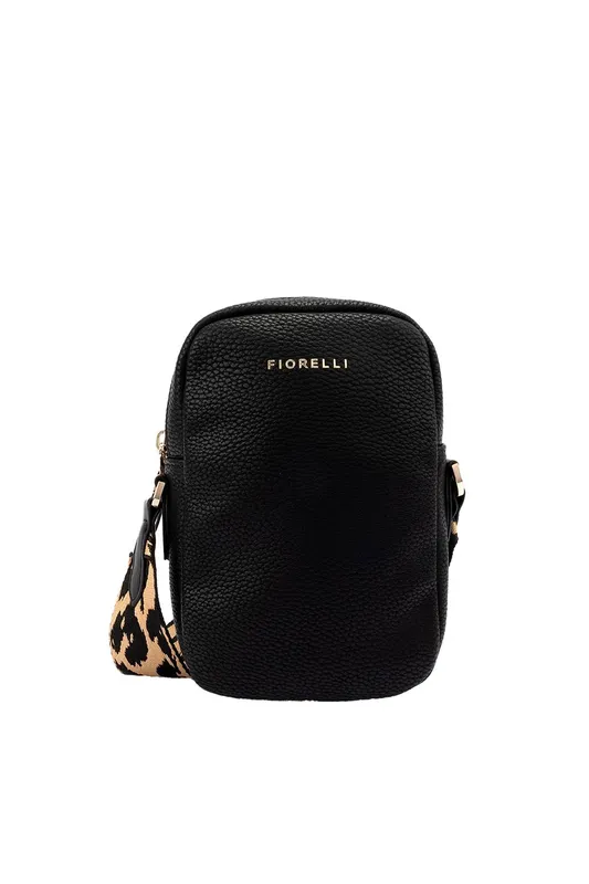 Fiorelli Women's Effie Webbed Phone Crossbody Bag in True Black - True Black