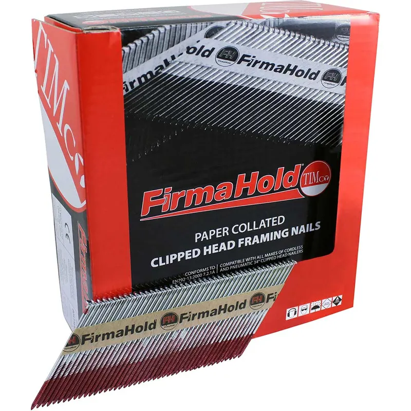 Firmahold - timco Collated Clipped Head Ring Shank Hot Dipped Galvanised Nails & Fuel Cells - 2.8 x 50/3CFC