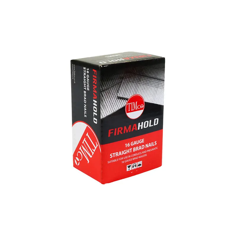 Firmahold - timco Collated 16 Gauge Straight A2 Stainless Steel Brad Nails - 16g x 64
