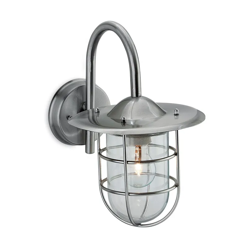 Firstlight Lighting Cage 1 Light Wall Light Stainless Steel IP44, E27