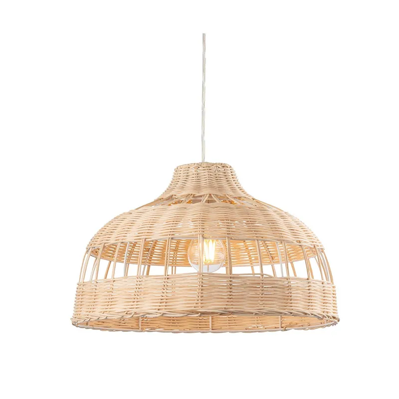 Firstlight Lighting Dome Pendant Light Natural Rattan