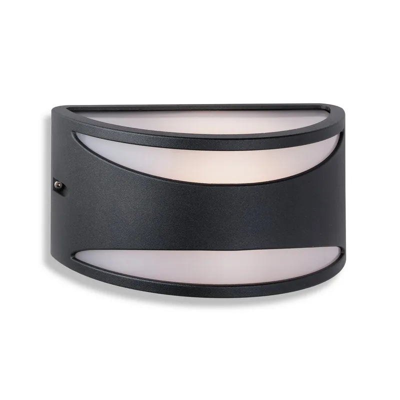 Netlighting Meridian 1 Light Wall Light 60W Black IP65 E27 Black