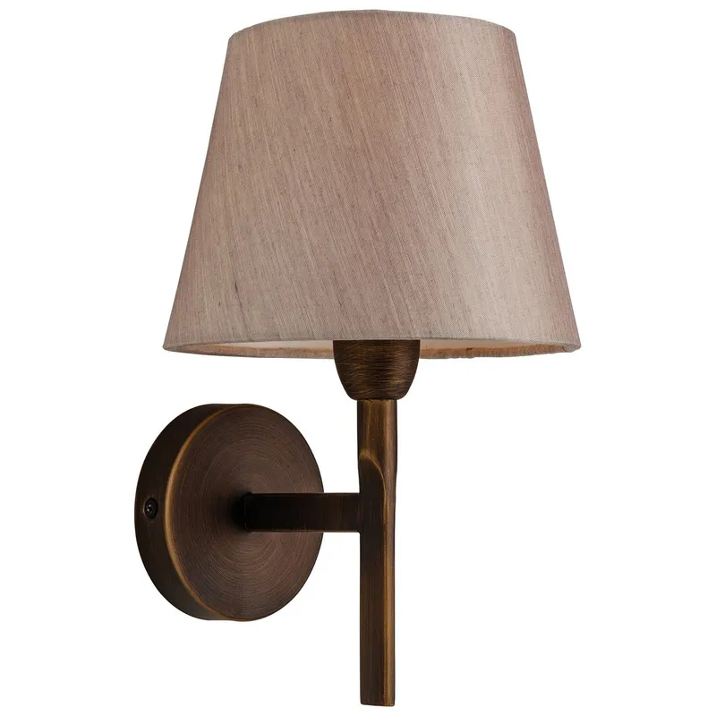 Netlighting Transition 1 Light Single Indoor Wall Light Bronze Oyster Shade E14 Bronze