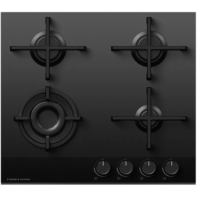 Fisher & Paykel Fisher Paykel CG604DNGGB4 Series 9 60cm Gas On Glass Hob - Black