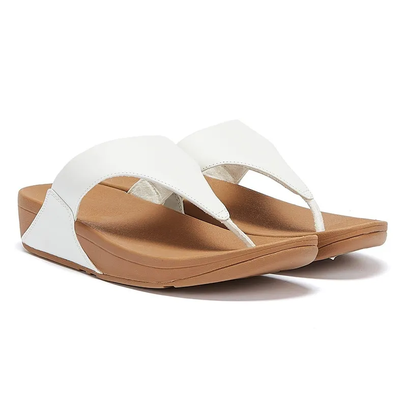 Fitflop Lulu Leather Womens Sandals - (White) - Size Uk 7