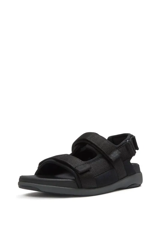 Men's Fitflop F-Mode Go Polyester Men's Black Sandals - Size: 8