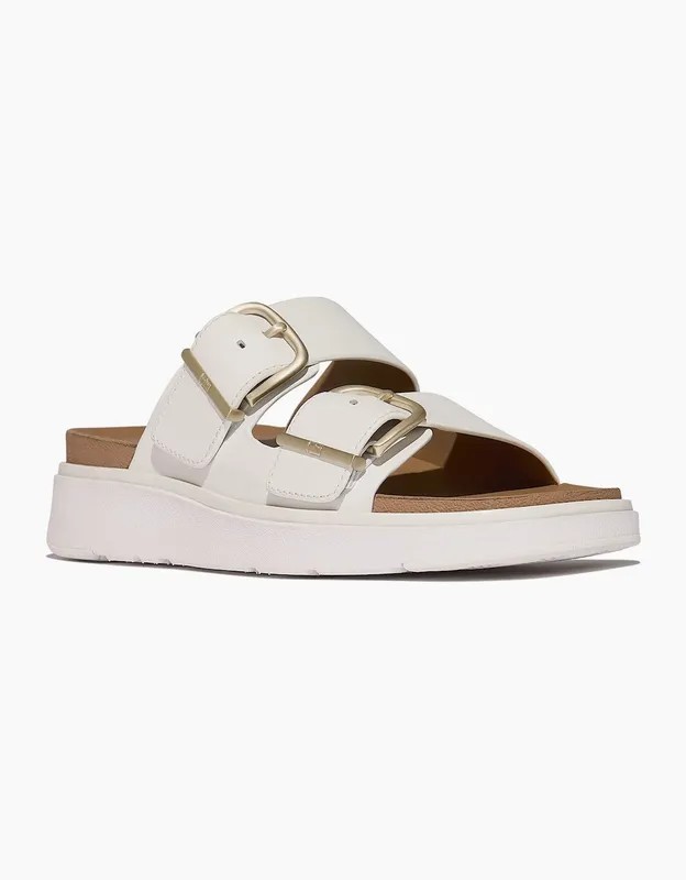 FitFlop Women's Gen-FF Two-Bar Slides in White Size: 4 White