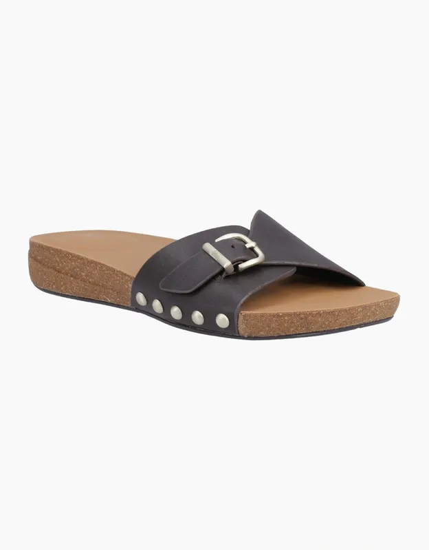 Women's Fitflop iQushion Adjustable Buckle Leather Women's Chocolate Brown Sandals - Size: 7