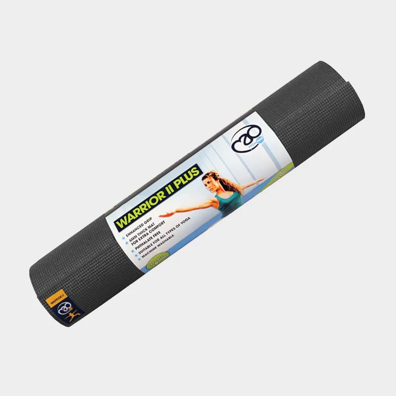 Fitness-Mad Warrior II Plus Yoga Mat, Grey