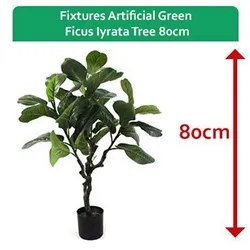 Fixtures Artificial Green Ficus Iyrata Tree 80cm
