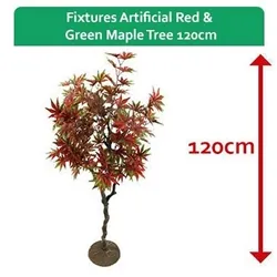 Fixtures Artificial Red & Green Maple Tree 120cm