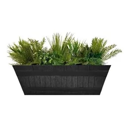 Fixtures Barrel Design Grey Trough 50.8cm x 25.4cm x 19cm