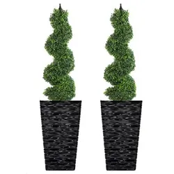 Fixtures Glaze Wave Large Planter {Black}