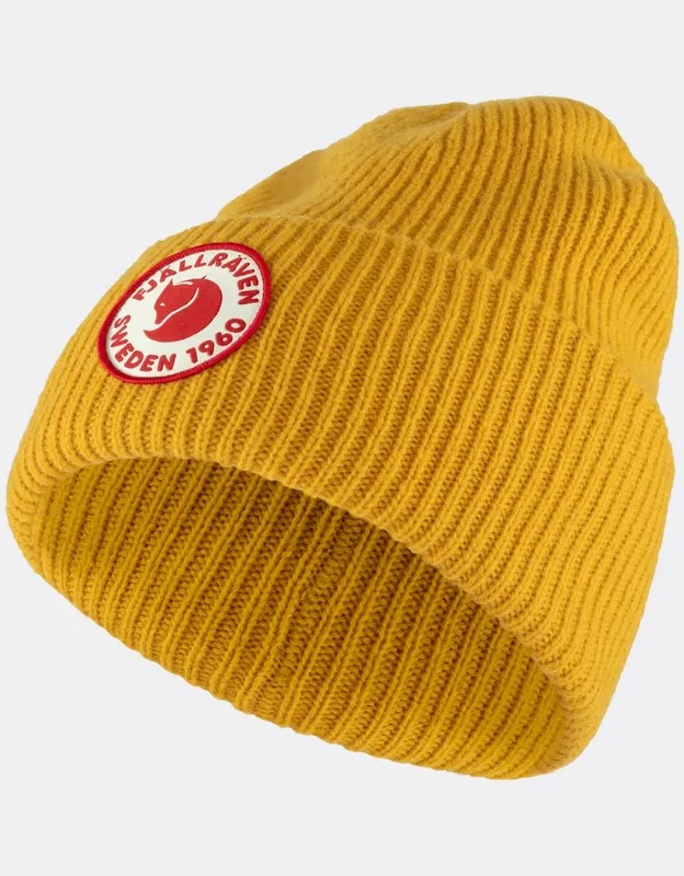 Fjallraven 1960 Logo Unisex Beanie - Mustard Yellow 161 - Size: One size