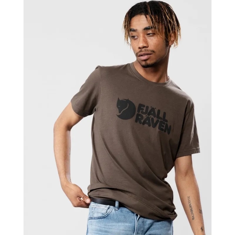 Fjallraven Logo Mens T-Shirt - Olive - Size Large