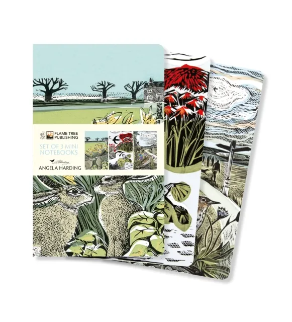 Flame Tree Publishing Angela Harding: Landscapes Set Of 3 Mini Notebooks
