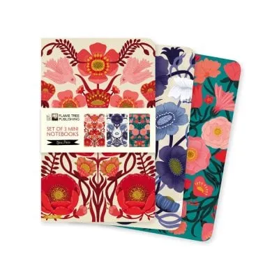 Flame Tree Studio Nina Pace Mini Notebook 3 Pack Red