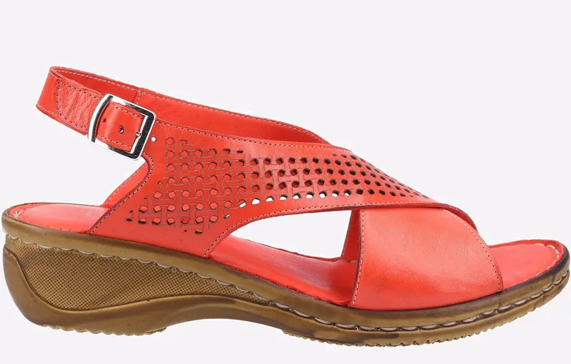 Fleet & Foster Judith Leather Womens - Red - Size Uk 5