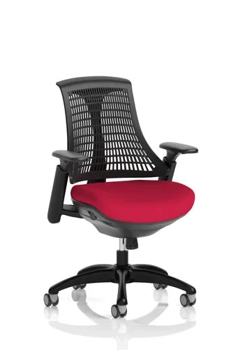 Flex Task Operator Chair Black Frame Black Back Cherry Colo