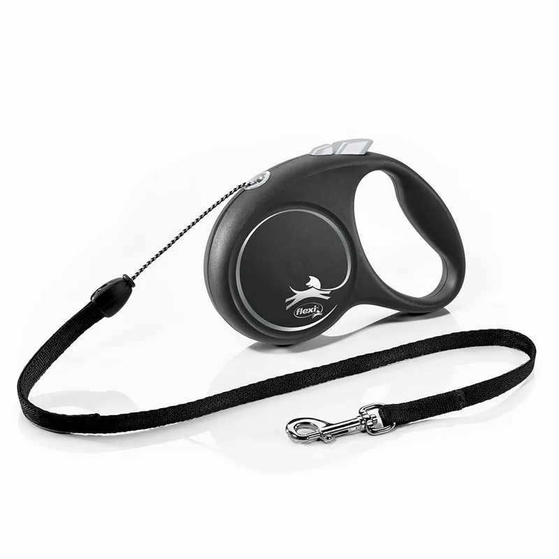 Flexi Black Design rope leash black, 5 m - S: up to 12 kg