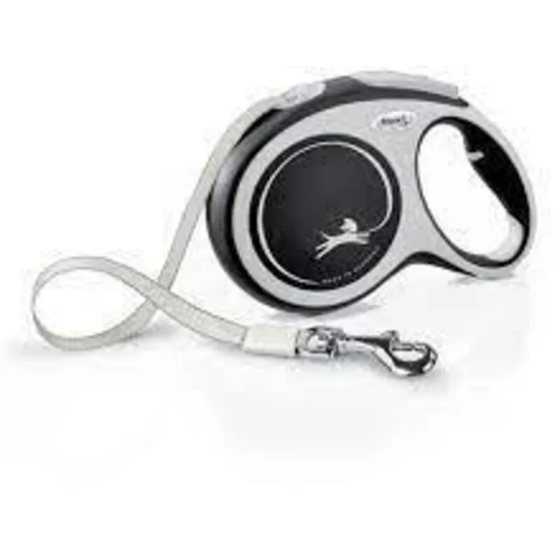Flexi New Comfort Tape Lead Large - 8m - Black