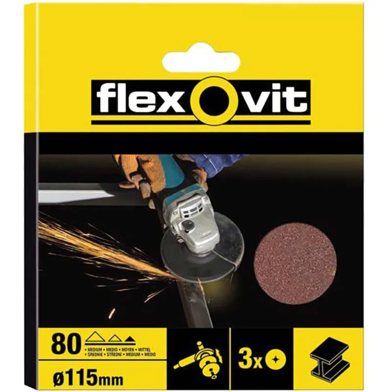 Flexovit 63642527531 Aluminium Oxide Fibre Discs 115mm Coarse 36G ...