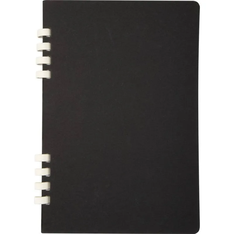 Floso Fil Hard Cover A5 Wirebound Notebook in Black Black