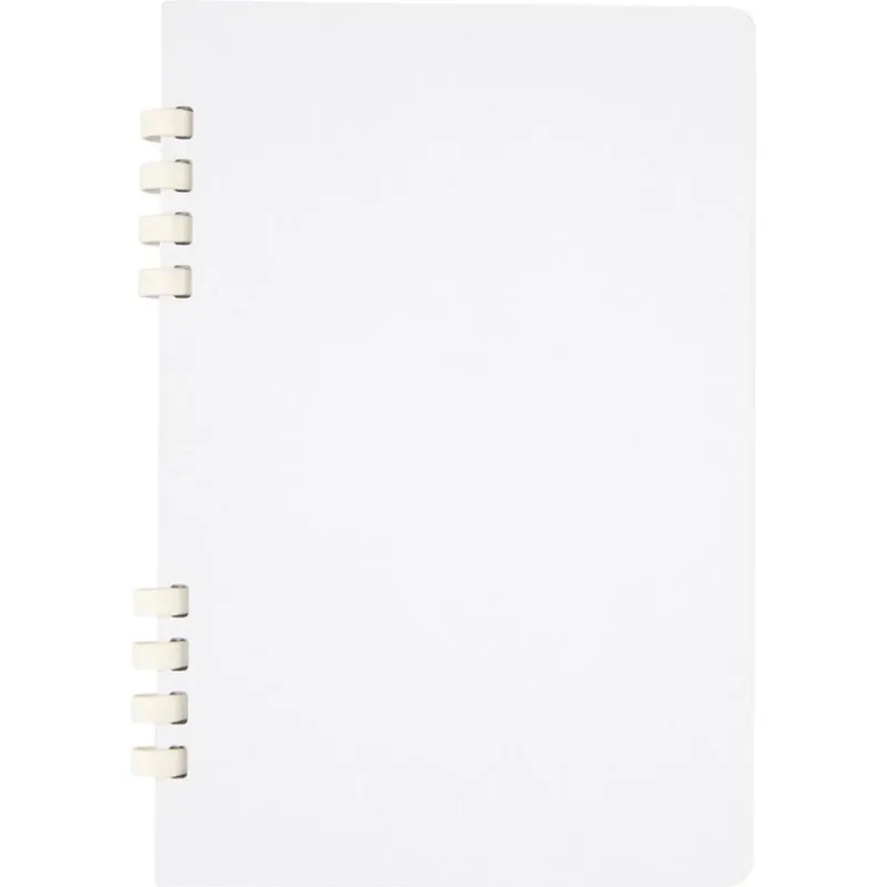 Floso Fil Hard Cover A5 Wirebound Notebook in White - White