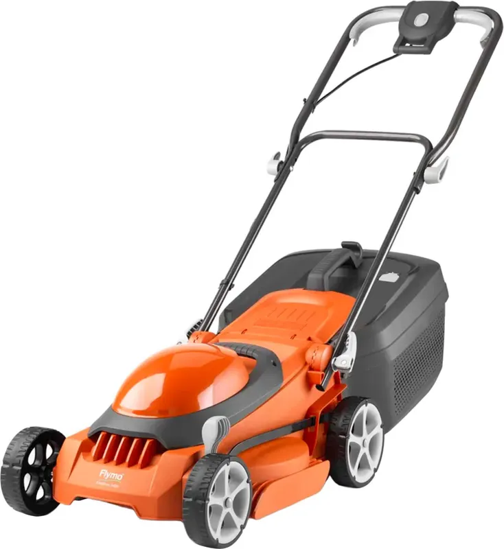 Flymo EasiStore 340R Corded Lawn Mower - Black / Orange, Black