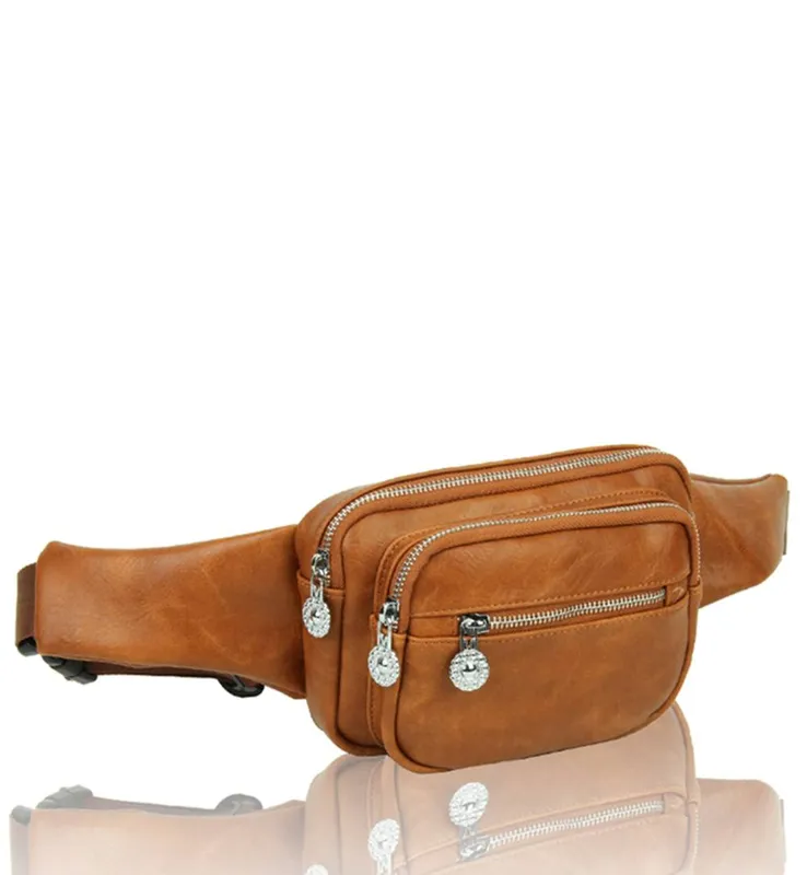 Fontanella Fashion Women's Waist Bum Bag in Brown - Brown