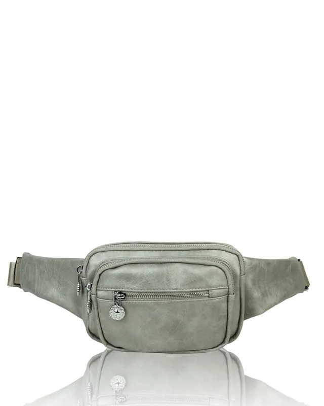 Fontanella Fashion Women's Waist Bum Bag in Light Grey Light Grey
