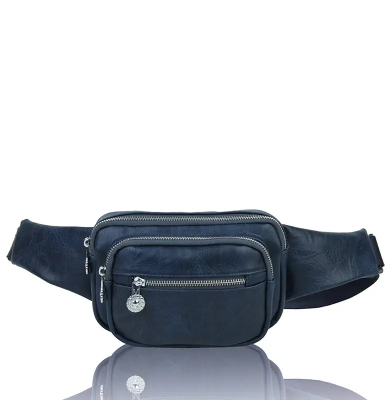 Fontanella Fashion Women's Waist Bum Bag in Navy - Navy - Size: One Size