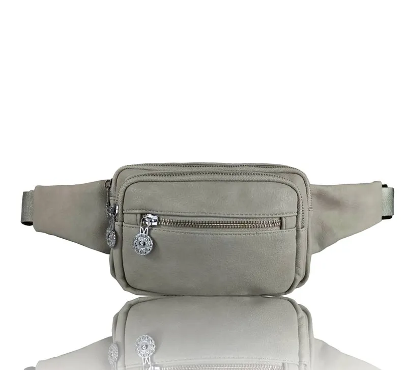 Fontanella Fashion Women's Waist Bum Bag in Silver Silver female