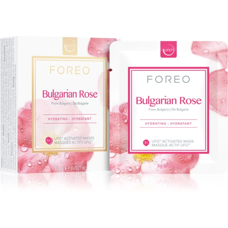 Foreo Ufo™ Bulgarian Rose hydrating mask 6 x 6 g