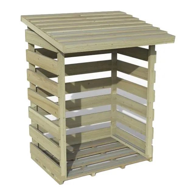 Forest Garden 3x3 Forest Compact Pent Log Store - Pressure Treated